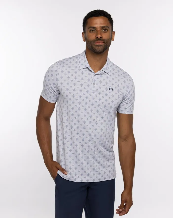 Men Polos TravisMathew ATOLE POLO Heather Light Grey