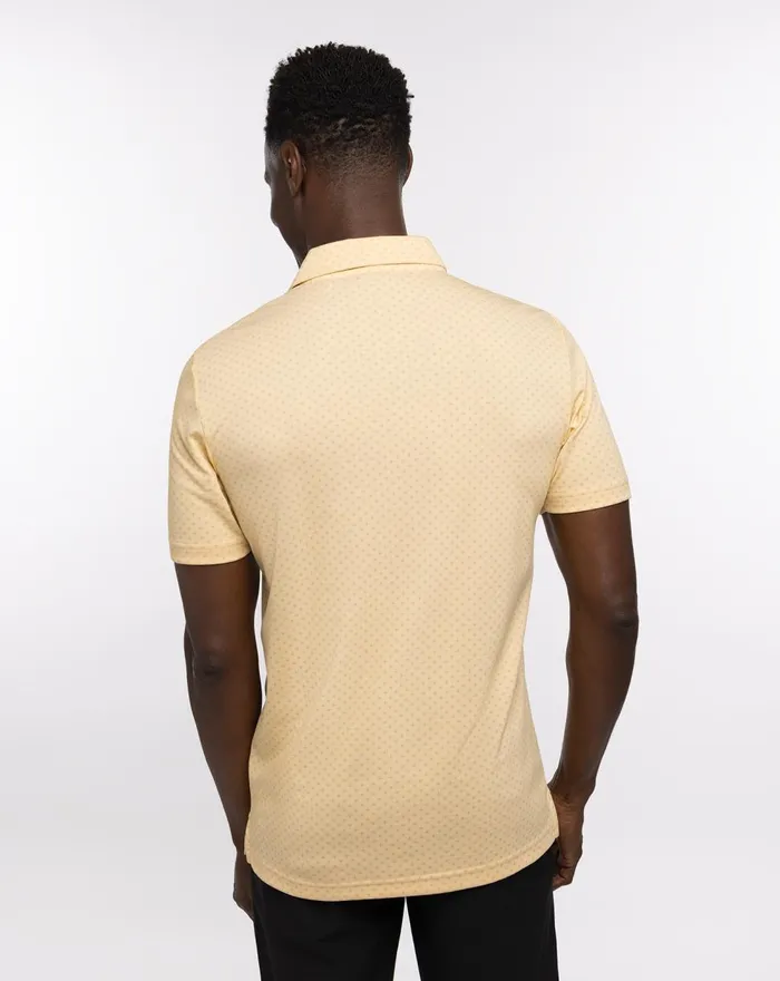 Men Polos TravisMathew BAMBOO CALM POLO Heather Golden Cream