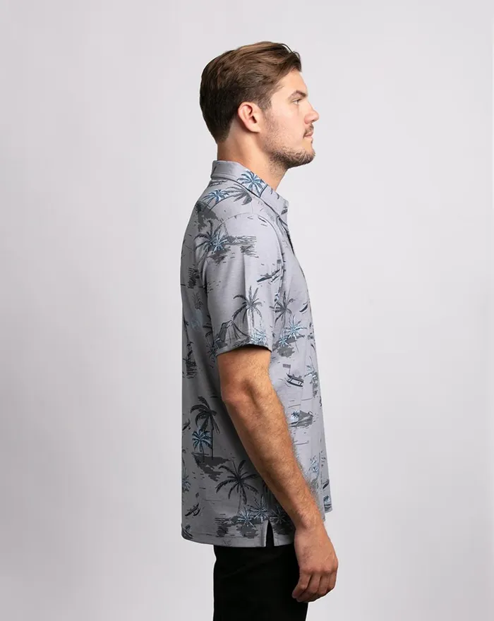 Men Polos TravisMathew BAY BREEZE POLO Heather Grey