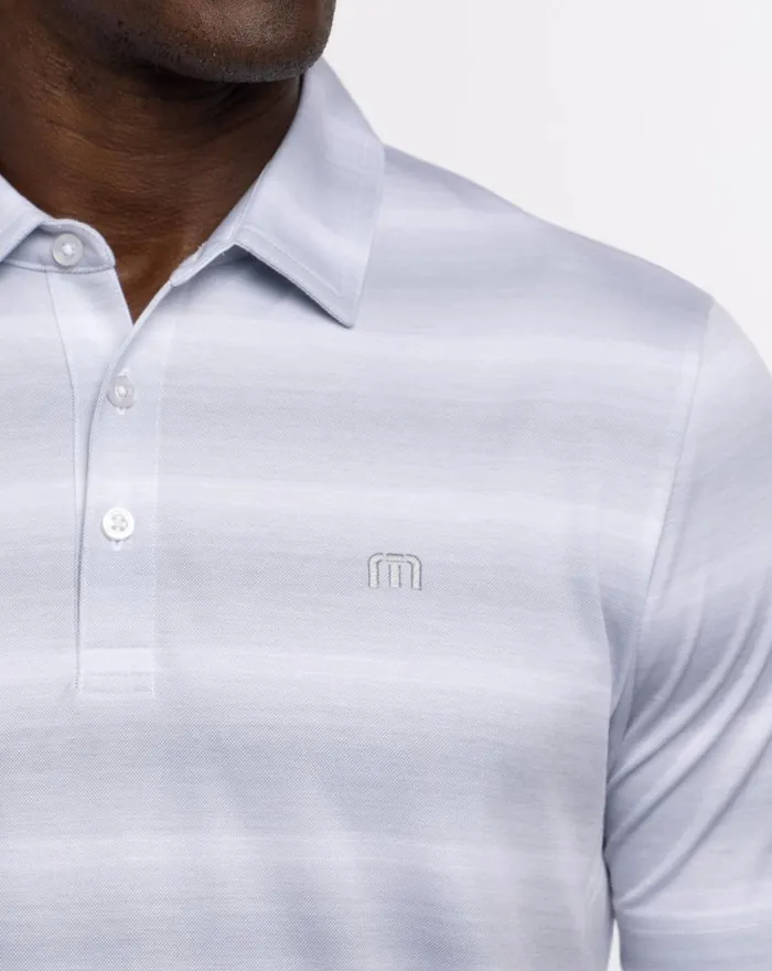 Men Polos TravisMathew BEACH CAMPING POLO Heather Light Grey Men Polos TravisMathew BEACH CAMPING POLO Heather Light Grey