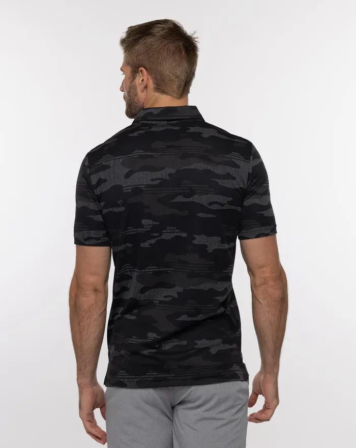 Men Polos TravisMathew BEACHSIDE STEALTH POLO Black