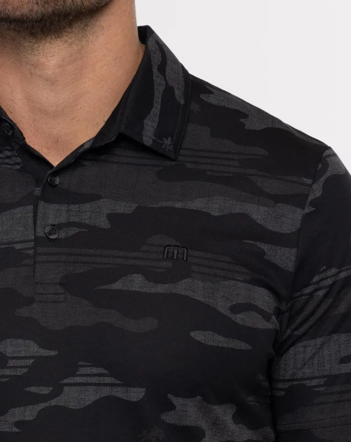 Men Polos TravisMathew BEACHSIDE STEALTH POLO Black