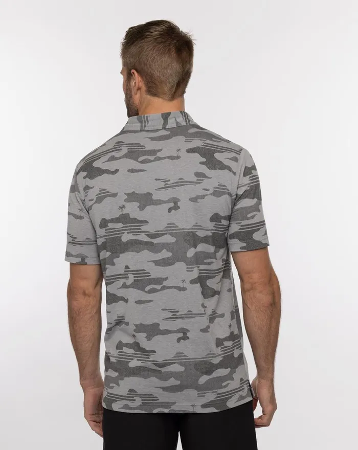 Men Polos TravisMathew BEACHSIDE STEALTH POLO Heather Grey