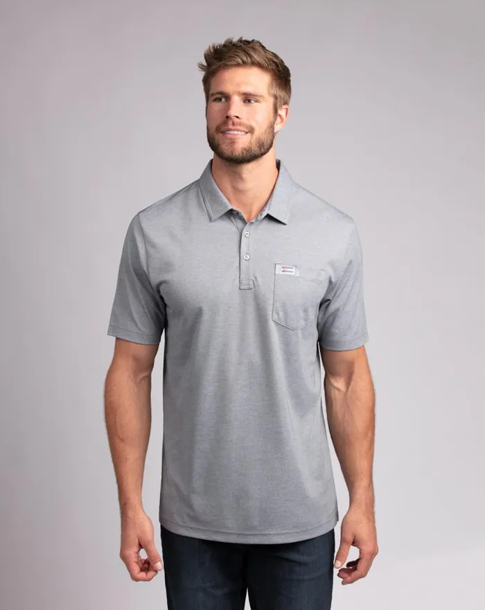 Men Polos TravisMathew BUNNY SLOPE POLO Heather Quiet Shade