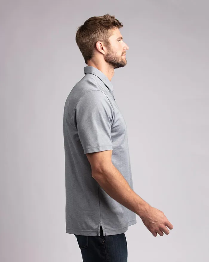 Men Polos TravisMathew BUNNY SLOPE POLO Heather Quiet Shade