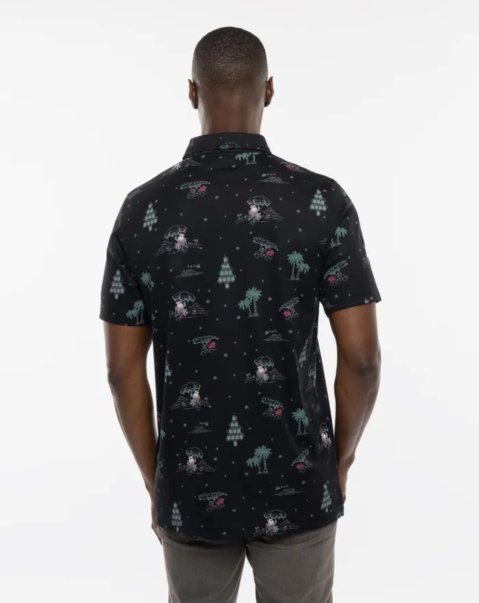 Men Polos TravisMathew CALIFORNIA CHRISTMAS POLO Black