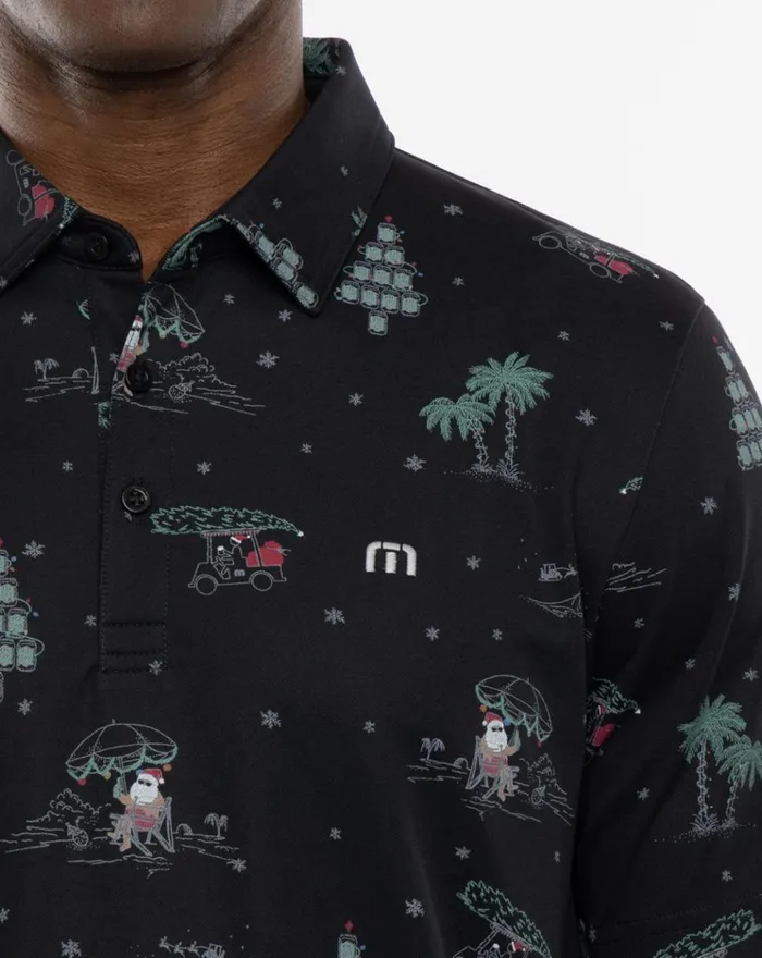 Men Polos TravisMathew CALIFORNIA CHRISTMAS POLO Black