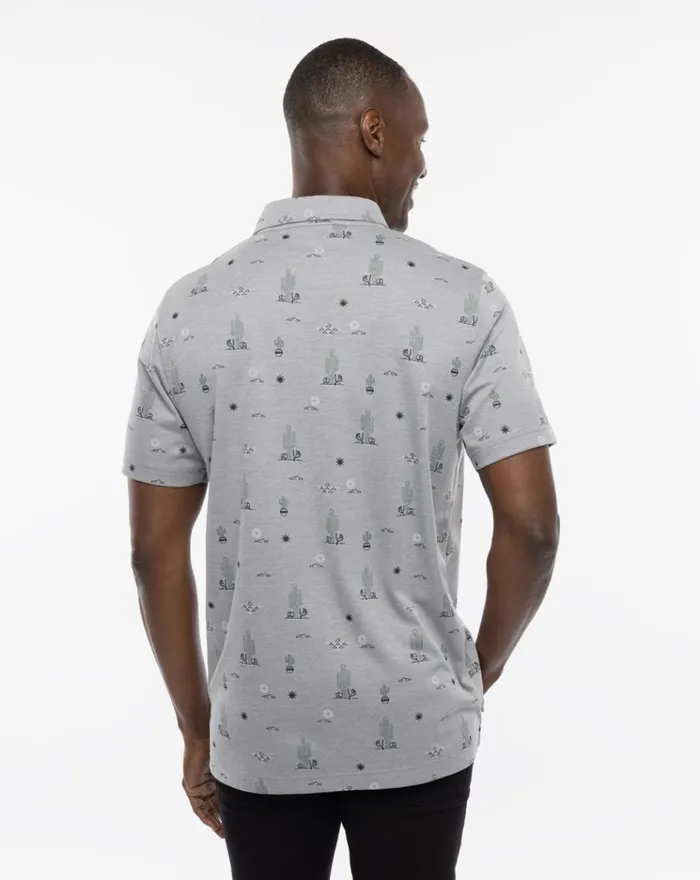 Men Polos TravisMathew CANDY SHORES POLO Heather Medium Grey