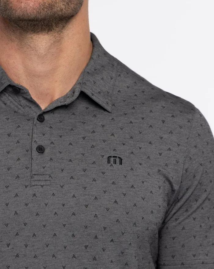Men Polos TravisMathew CHANGE OF ADDRESS POLO Heather Dark Grey