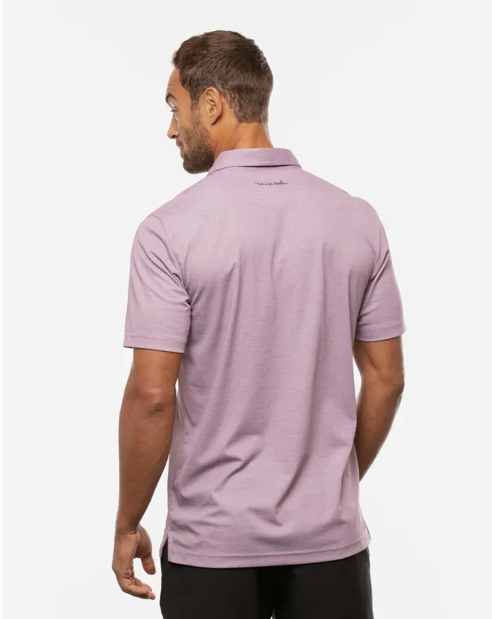 Men Polos TravisMathew CHILL AND GRILL POLO Heather Grapeade