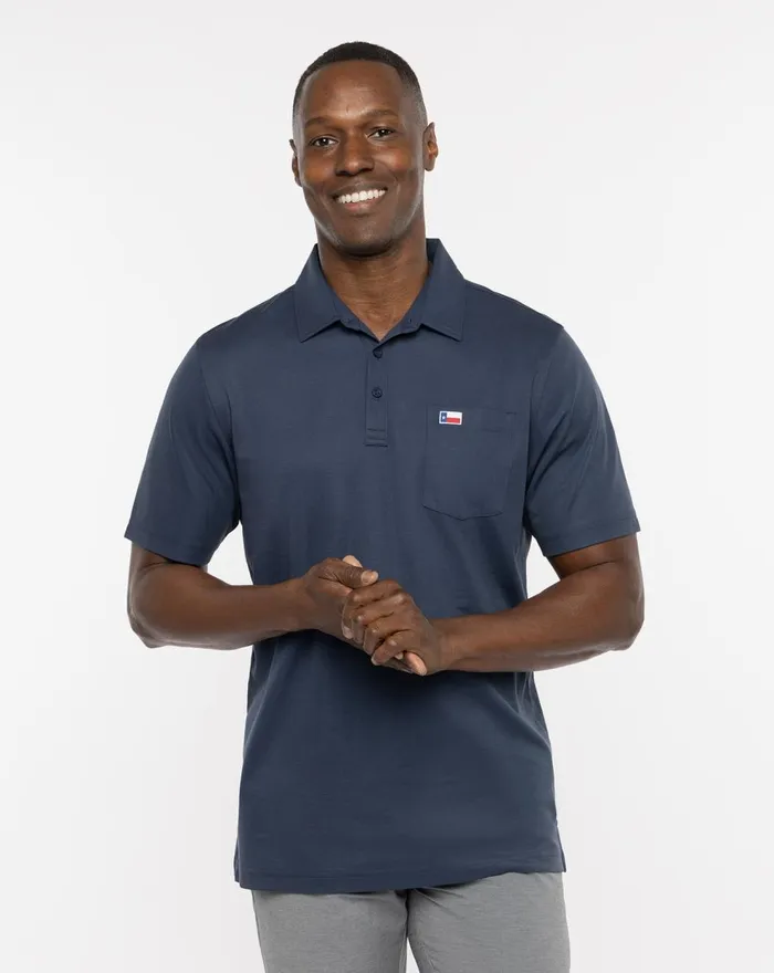 Men Polos TravisMathew CITY LIMITS POLO Mood Indigo
