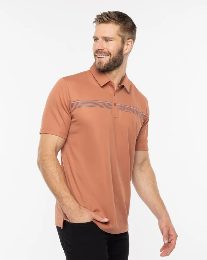Men Polos TravisMathew DRY DOCK POLO Copper