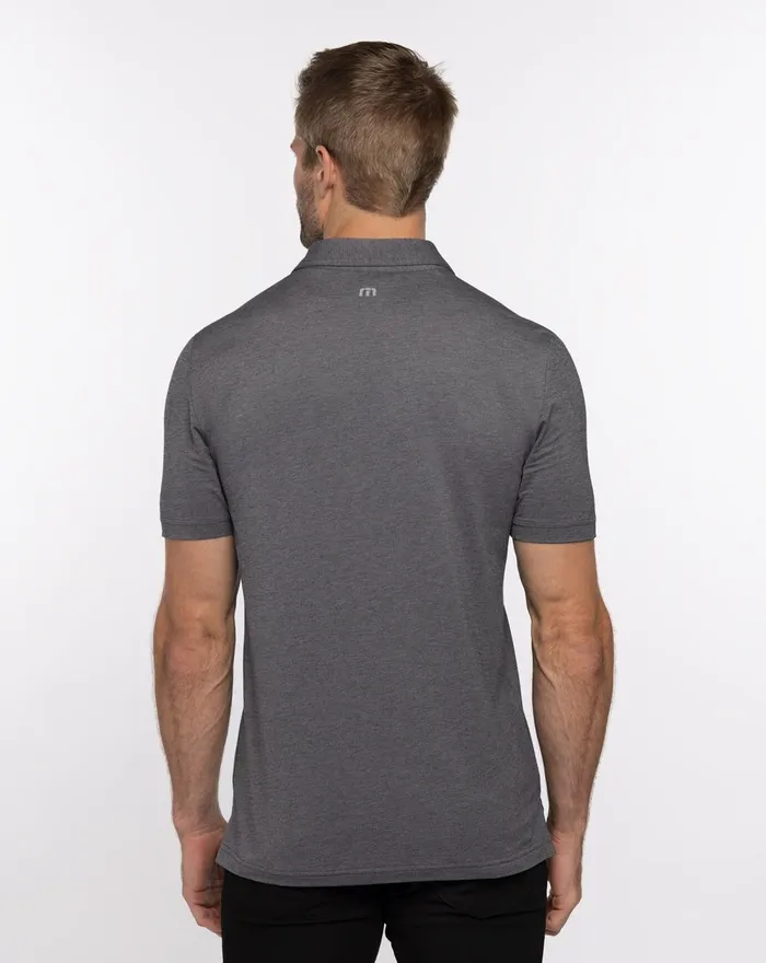 Men Polos TravisMathew ENDLESS HORIZON POLO Heather Dark Grey