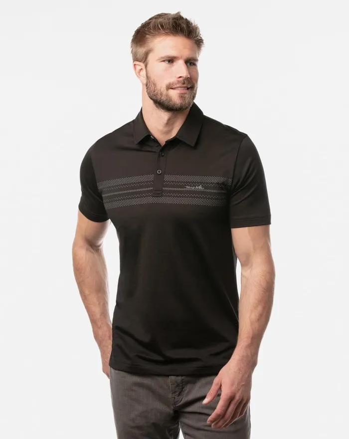 Men Polos TravisMathew FACE THE MUSIC POLO Black
