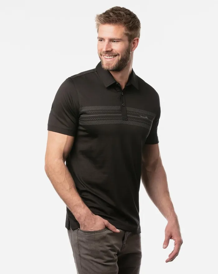 Men Polos TravisMathew FACE THE MUSIC POLO Black