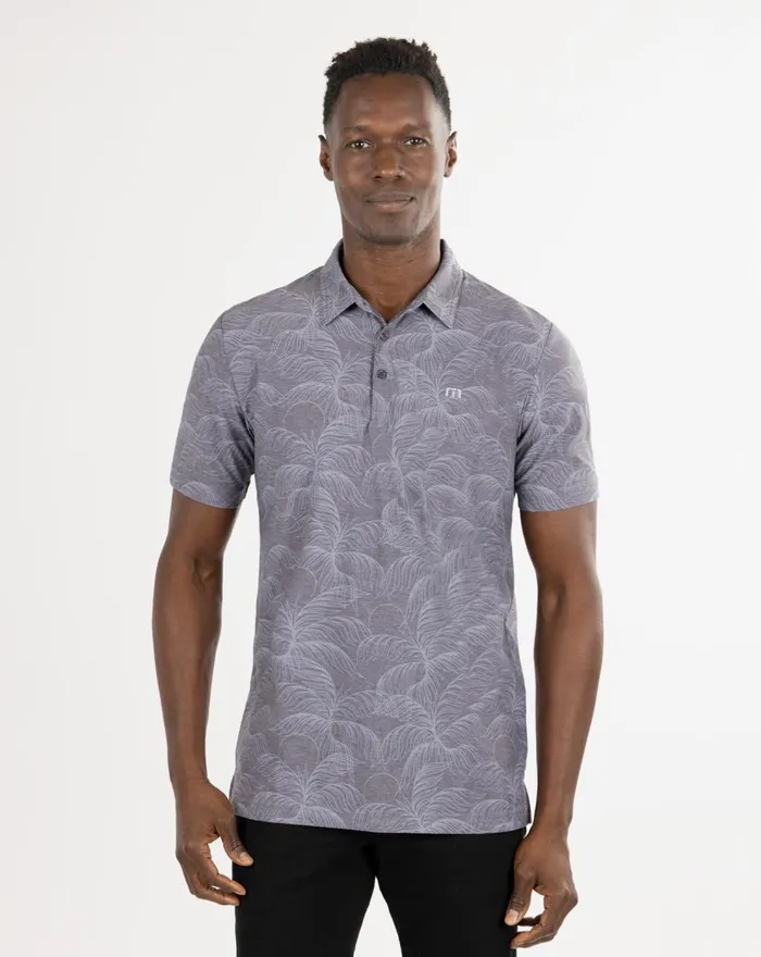Men Polos TravisMathew FOUR LAKES POLO Heather Dark Grey