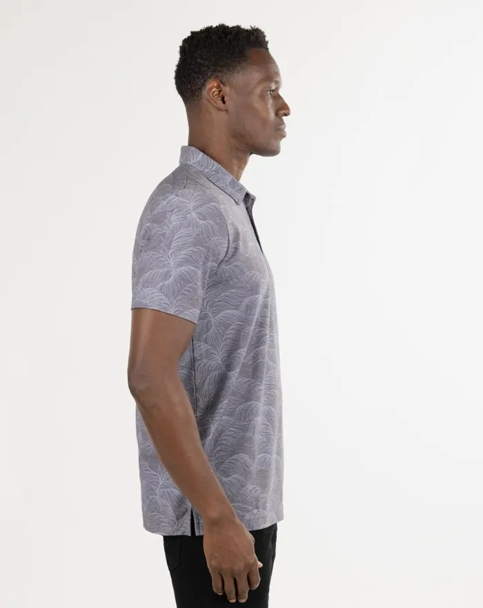 Men Polos TravisMathew FOUR LAKES POLO Heather Dark Grey