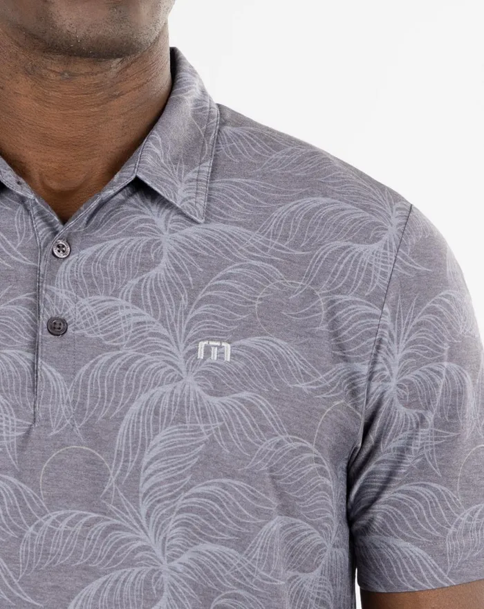 Men Polos TravisMathew FOUR LAKES POLO Heather Dark Grey
