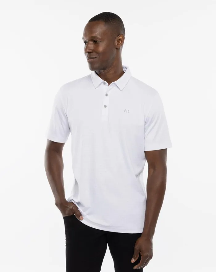 Men Polos TravisMathew FREEZE FRAME POLO White