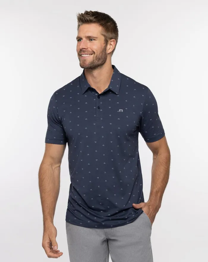 Men Polos TravisMathew GOLF CLAP POLO Blue Nights