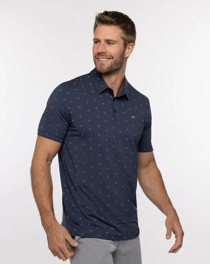 Men Polos TravisMathew GOLF CLAP POLO Blue Nights
