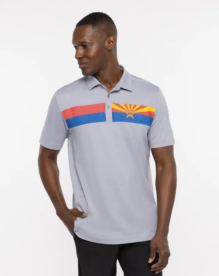 Men Polos TravisMathew GREAT PRESCOTT POLO Heather Quiet Shade