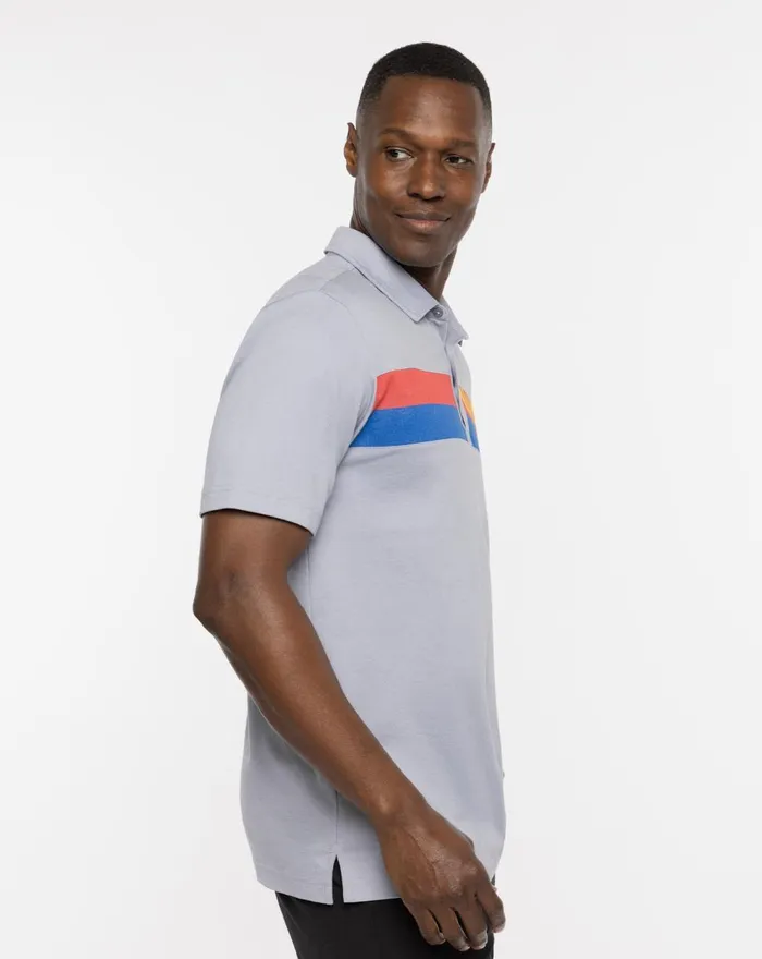 Men Polos TravisMathew GREAT PRESCOTT POLO Heather Quiet Shade