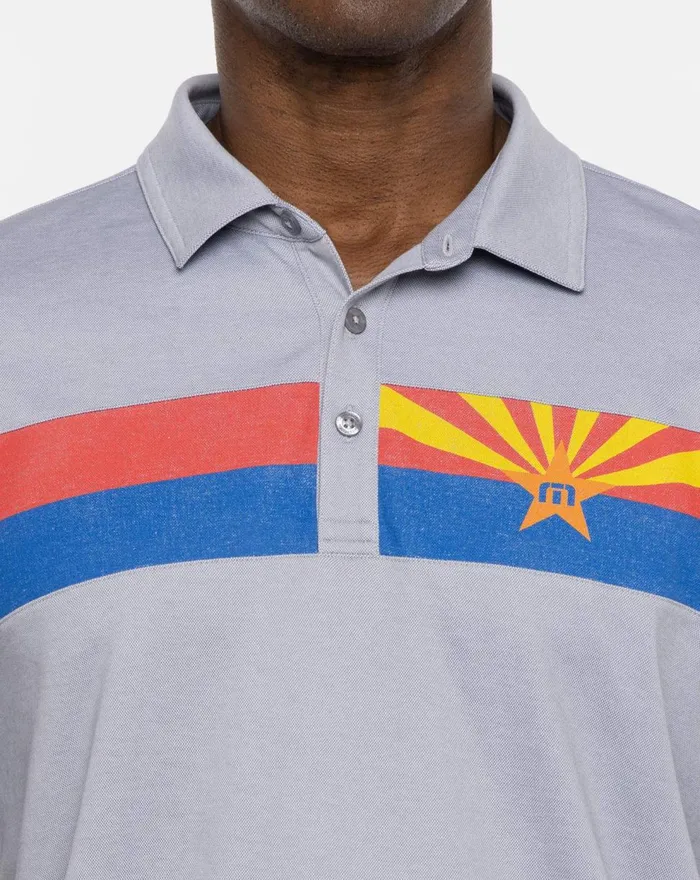 Men Polos TravisMathew GREAT PRESCOTT POLO Heather Quiet Shade