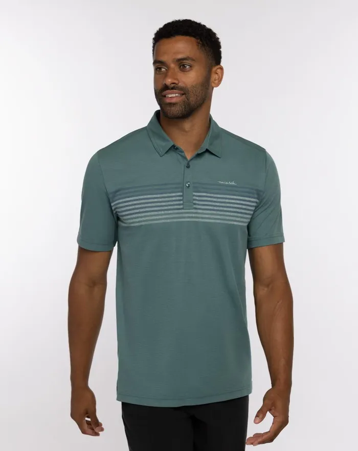 Men Polos TravisMathew GROGGY POLO Silver Pine