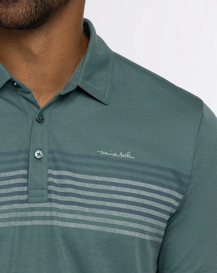 Men Polos TravisMathew GROGGY POLO Silver Pine