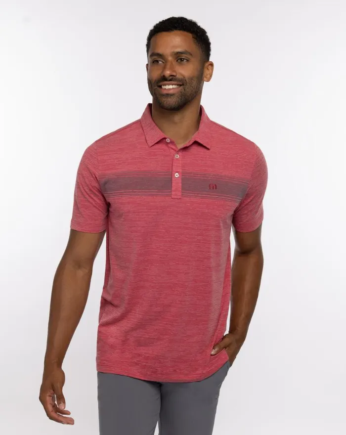 Men Polos TravisMathew HEATER 20 POLO Heather Scooter