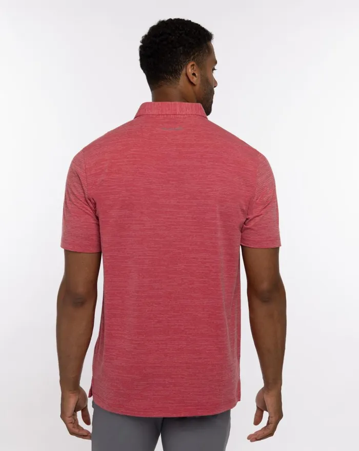 Men Polos TravisMathew HEATER 20 POLO Heather Scooter