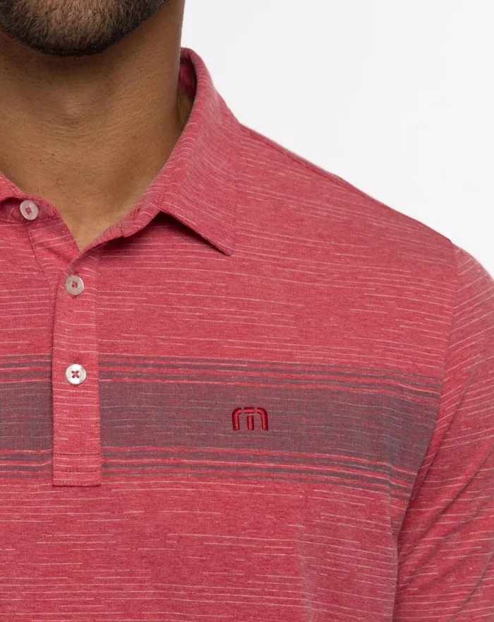 Men Polos TravisMathew HEATER 20 POLO Heather Scooter