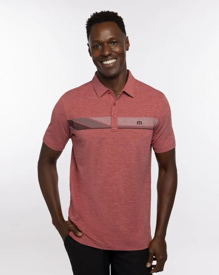 Men Polos TravisMathew HEATER GRAND PRIZE POLO Heather Scooter