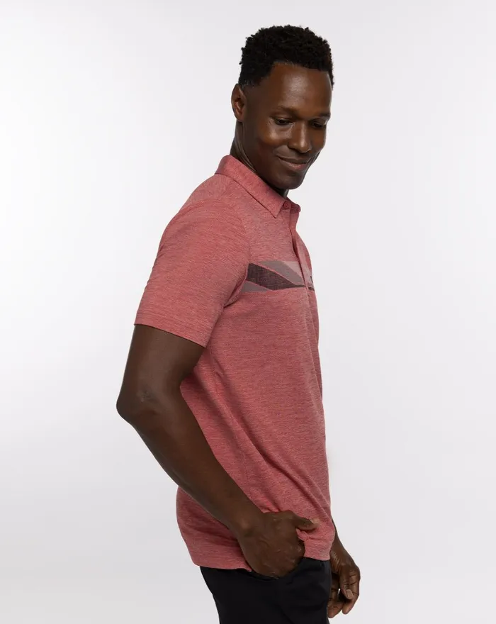 Men Polos TravisMathew HEATER GRAND PRIZE POLO Heather Scooter