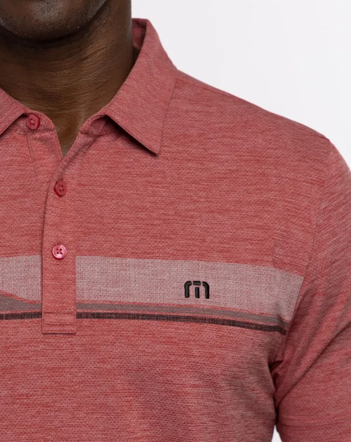 Men Polos TravisMathew HEATER GRAND PRIZE POLO Heather Scooter