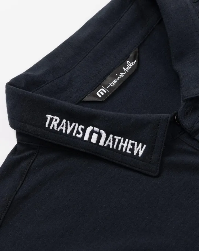 Men Polos TravisMathew HEATER TOUR LOGO POLO Black