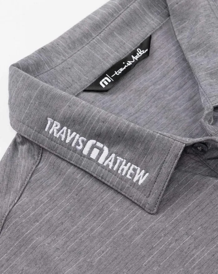 Men Polos TravisMathew HEATER TOUR LOGO POLO Sleetquiet Shade