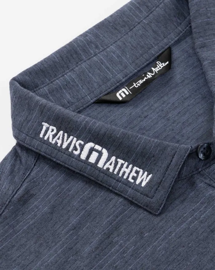 Men Polos TravisMathew HEATER TOUR LOGO POLO Vintage Indigoblack