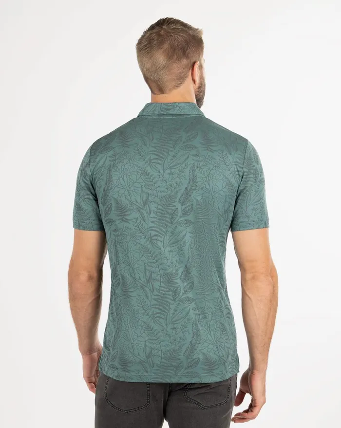Men Polos TravisMathew HIDDEN FALLS POLO Silver Pine