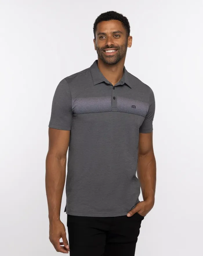 Men Polos TravisMathew HORCHATA POLO Heather Dark Grey