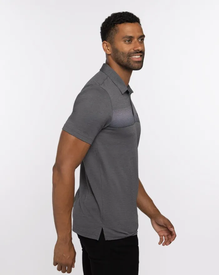 Men Polos TravisMathew HORCHATA POLO Heather Dark Grey