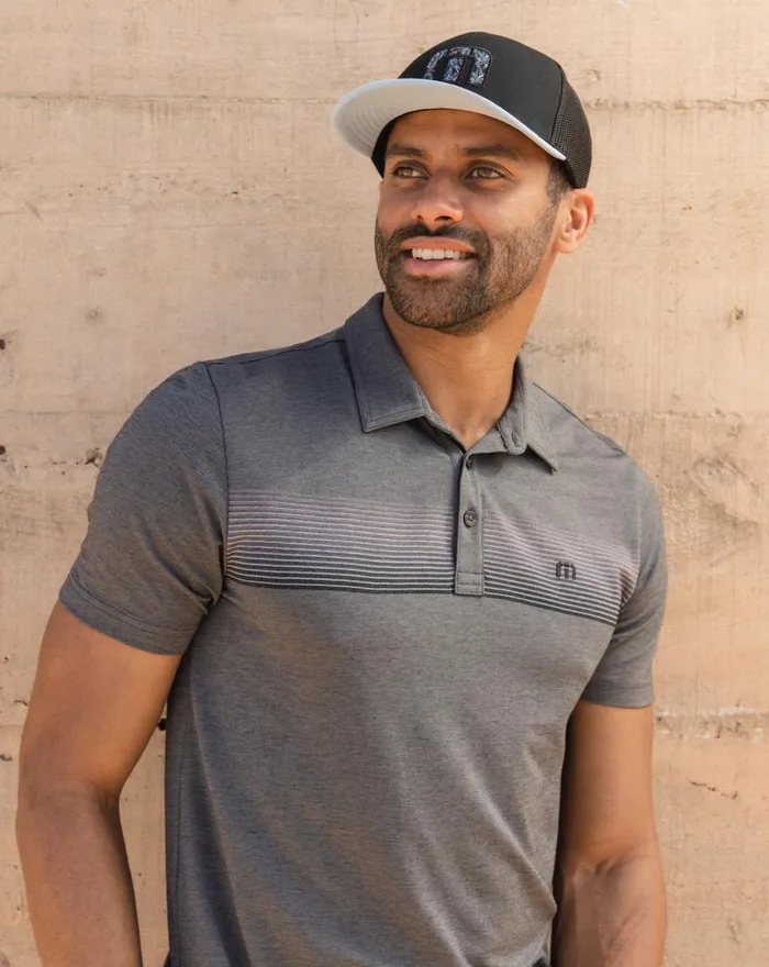 Men Polos TravisMathew HORCHATA POLO Heather Dark Grey