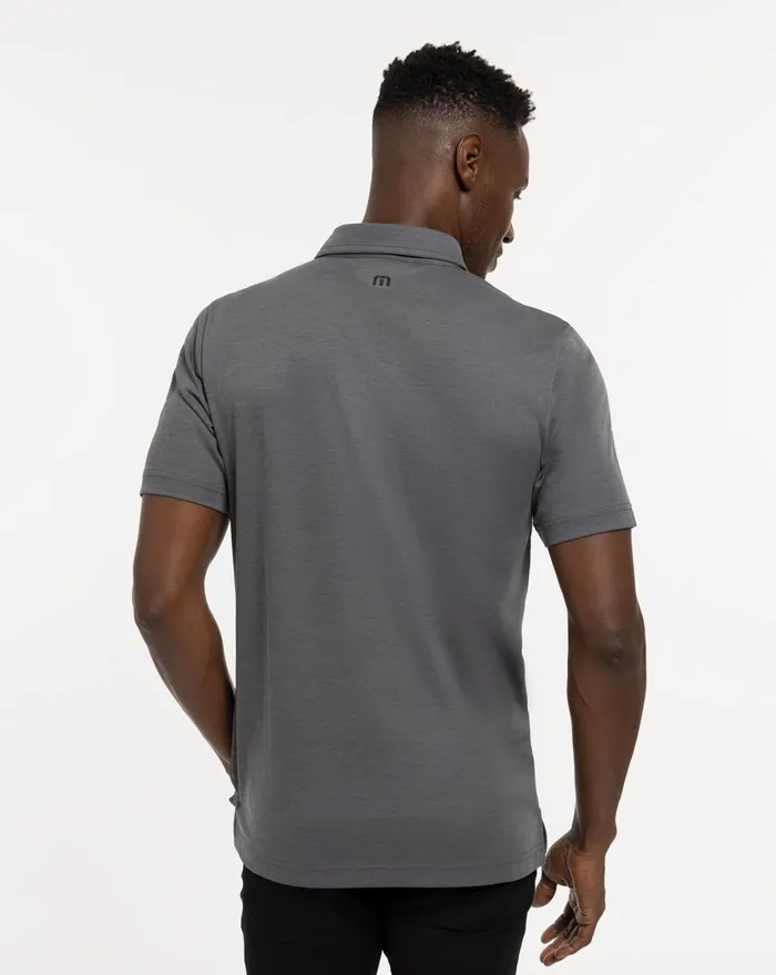 Men Polos TravisMathew JUMP THE FENCE POLO Heather Dark Grey