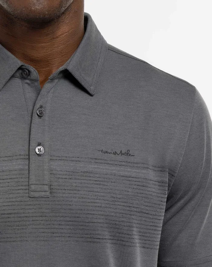 Men Polos TravisMathew JUMP THE FENCE POLO Heather Dark Grey