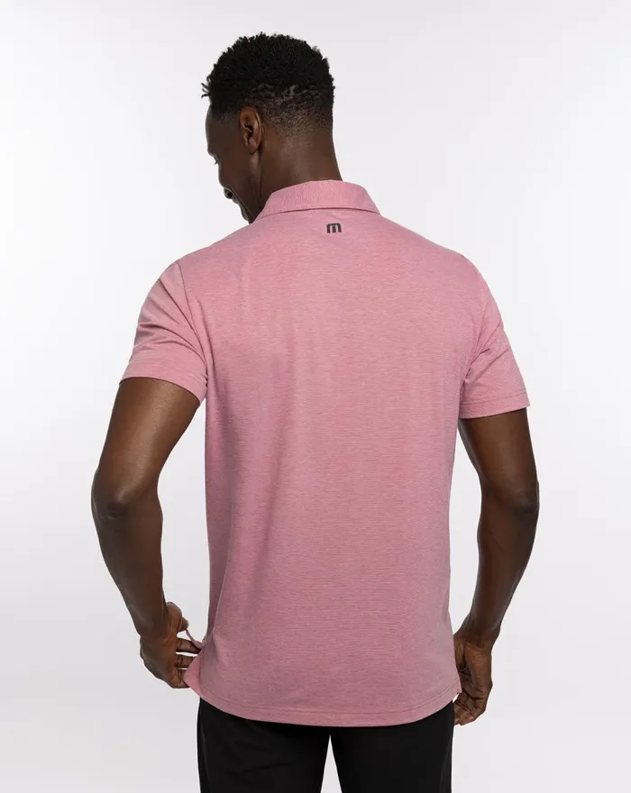 Men Polos TravisMathew KING OF CABO POLO Heather Earth Red