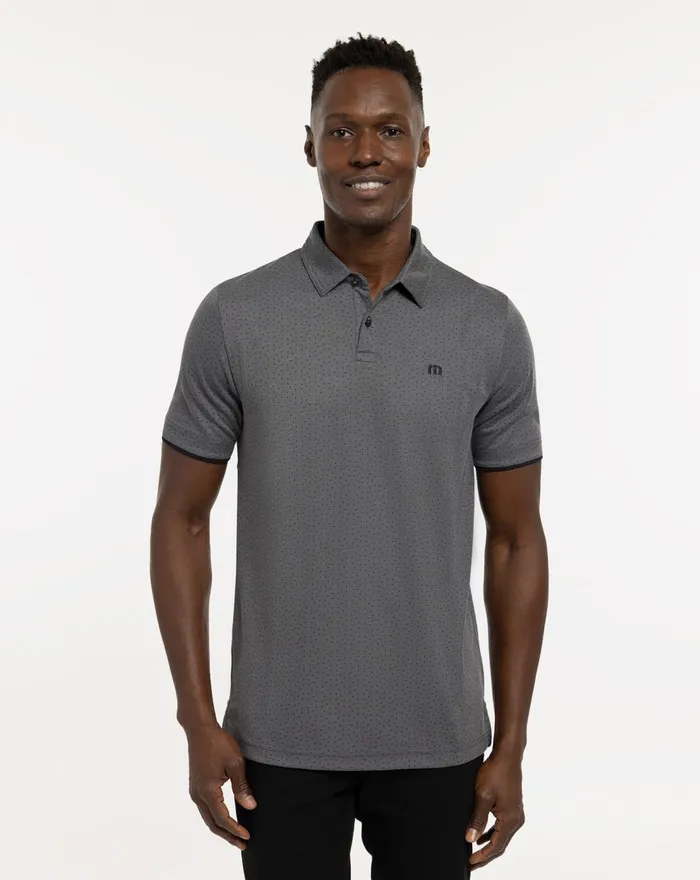 Men Polos TravisMathew LIGHT VALLEY POLO Heather Dark Grey