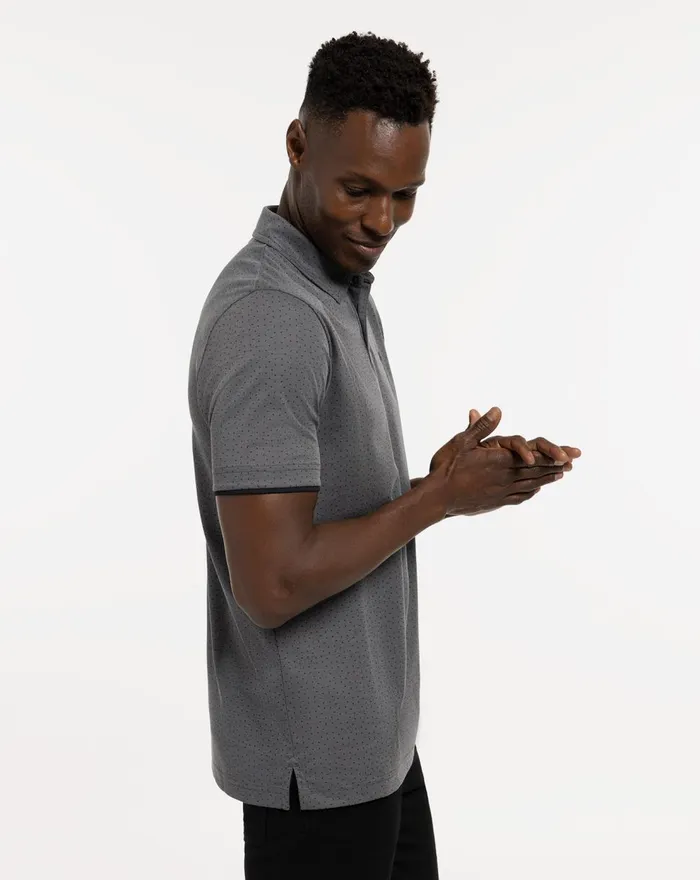 Men Polos TravisMathew LIGHT VALLEY POLO Heather Dark Grey