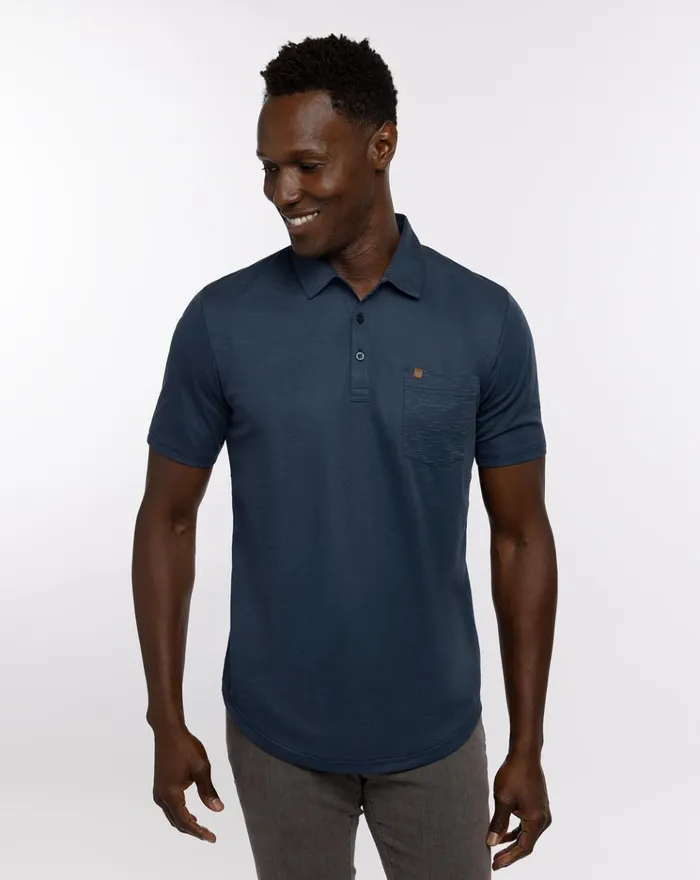 Men Polos TravisMathew LIKE A LOCAL POLO Dress Blues
