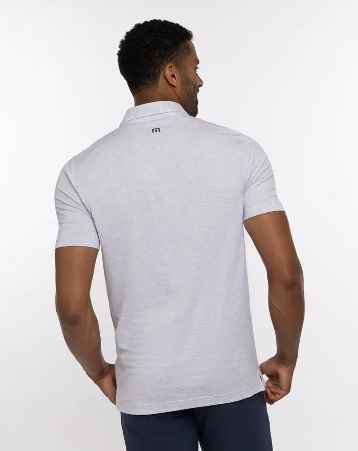 Men Polos TravisMathew LOCAL TIME POLO Heather Light Grey